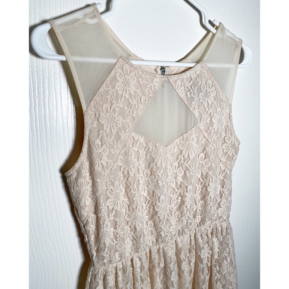 ModCloth Lace Mesh Fitted Sleeveless Dress - Picture 3 of 6